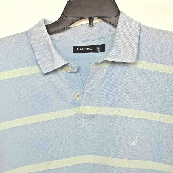 Nautica Other - 3/$25💦Nautica Polo Blue Green Stripe Cotton  L